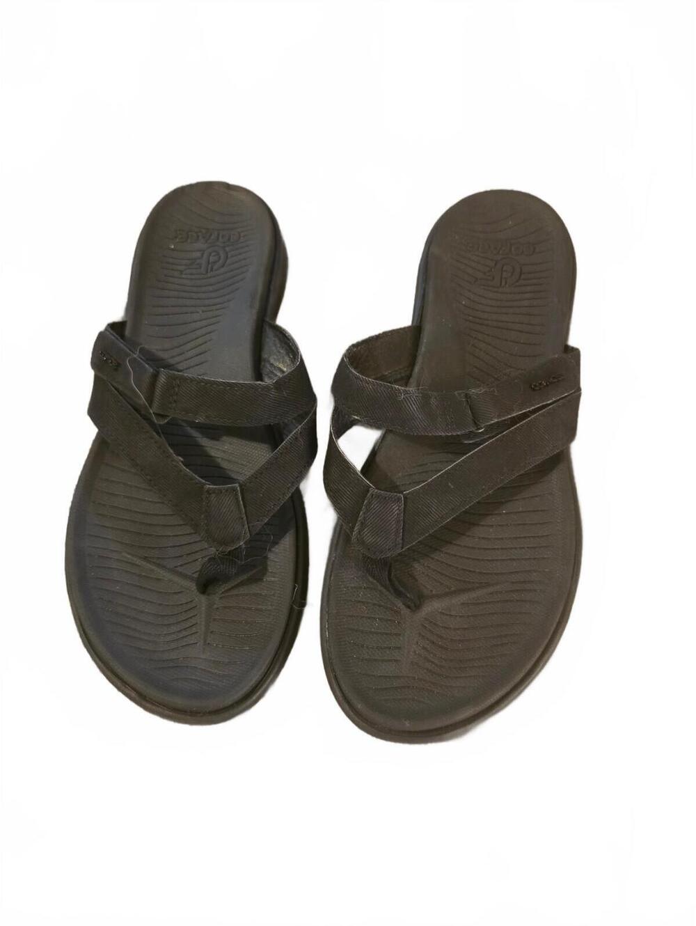 coface US 10 mens Black flip flop sandals